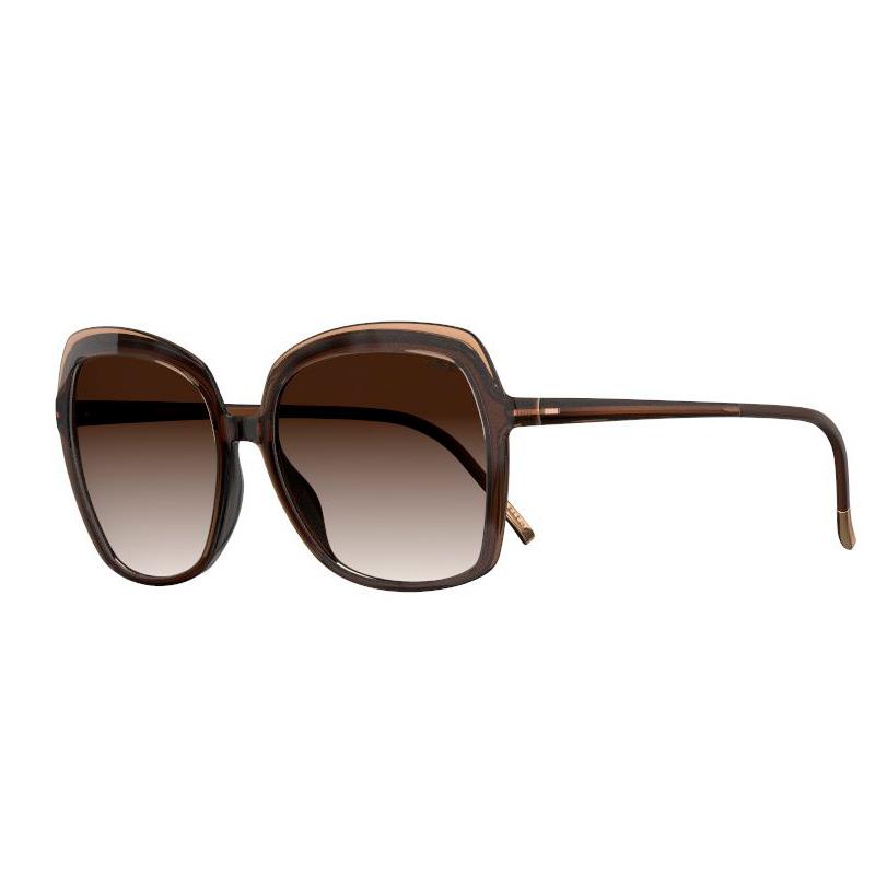 OCULOS DE SOL SILHOUETTE FEMININO ICONIC SHADES 3198/75 6030 TAM 57 18 135MM MARROM