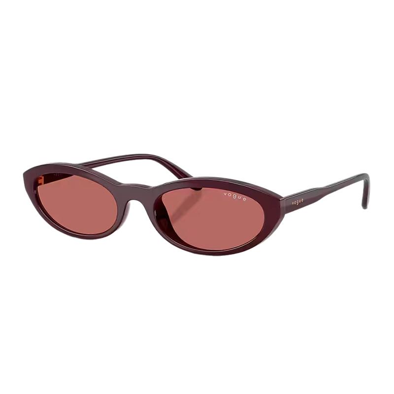 OCULOS DE SOL VOGUE FEMININO 0VO5697SU 328469 TAM 54 19 140 BORDEAUX VERMELHO TINTO/LENTES VIOLETA ESCURO