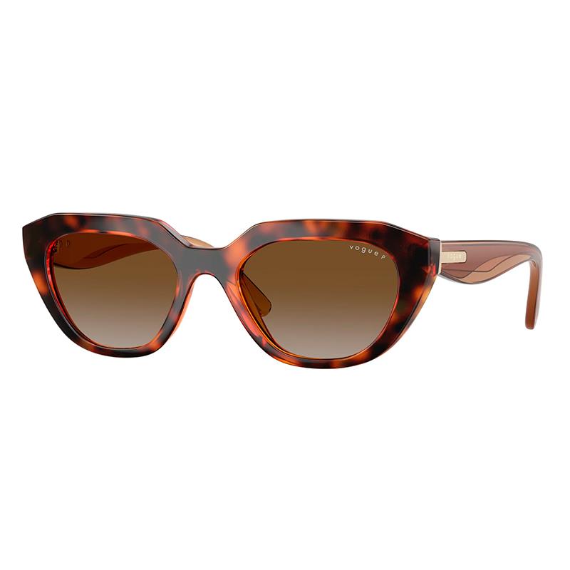OCULOS DE SOL VOGUE FEMININO 0VO5711S W656T551 TAM 51 19 140 C/ESTOJO HAVANA ESCURO/LENTES CASTANHO POLARIZADAS