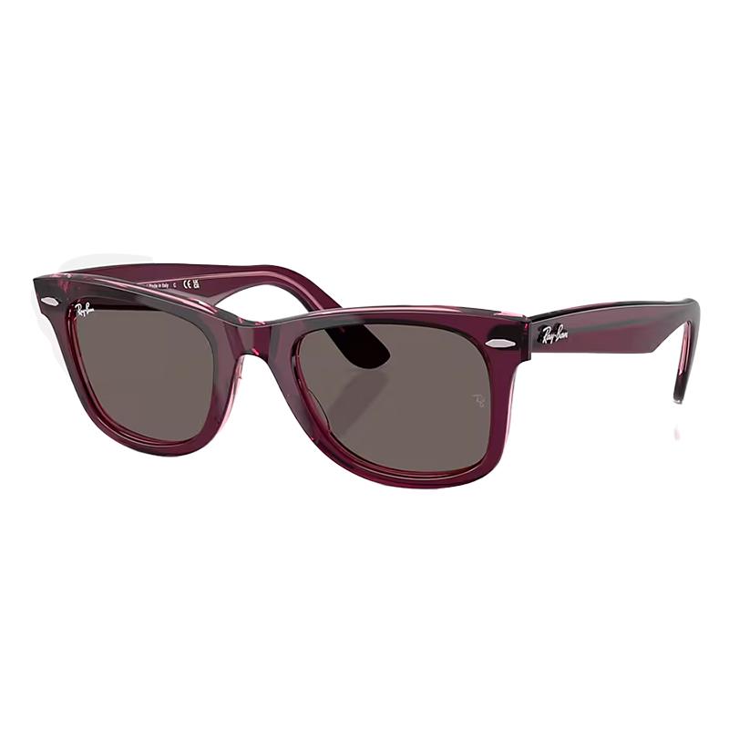 OCULOS DE SOL RAYBAN UNISSEX 0RB2140 1447B150 TAM 50 22 150 VIOLETA SOBRE ROSA TRANSPARENTE / LENTES CINZA ESCURO