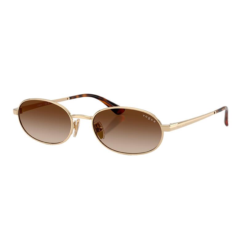 OCULOS DE SOL VOGUE UNISSEX 0VO4353S 848/1354 TAM 54 18 140 C/ESTOJO OURO CLARO / LENTES MARROM DEGRADE