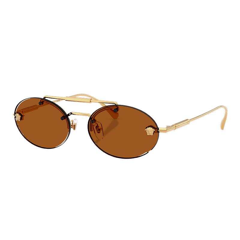 OCULOS DE SOL VERSACE FEMININO 0VE2295 100273 TAM 56 16 145 OURO / LENTES MARROM