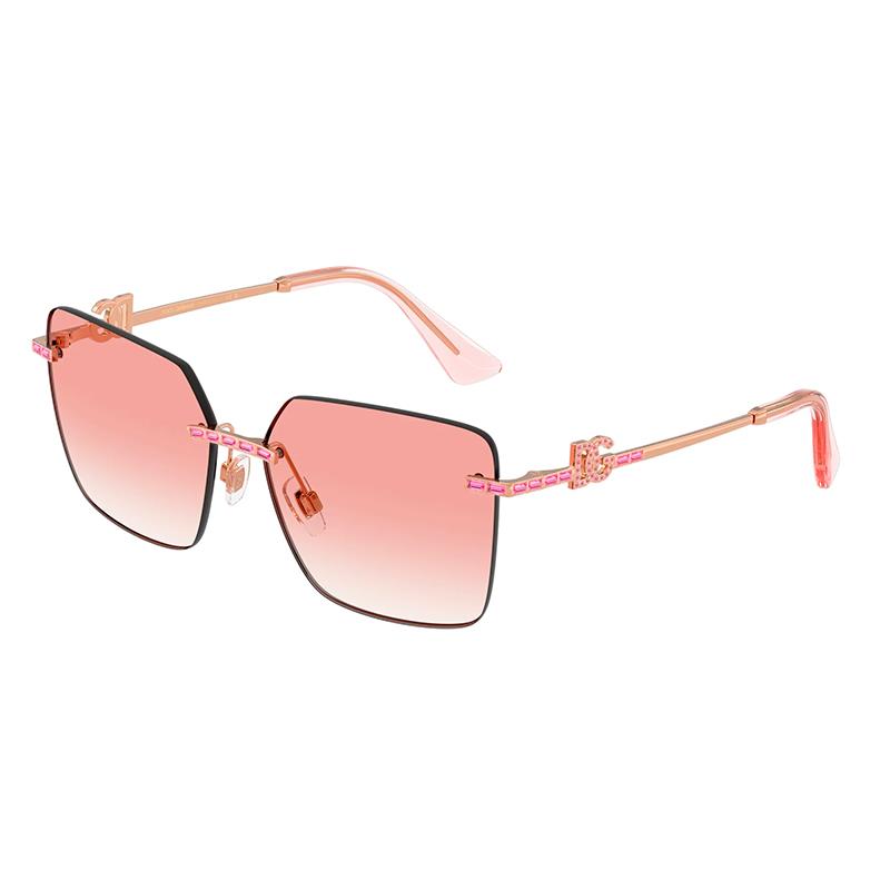 OCULOS DE SOL DOLCE GABBANA FEMININO 0DG2332B 1298/8D TAM 59 16 145 DOURADO ROSE