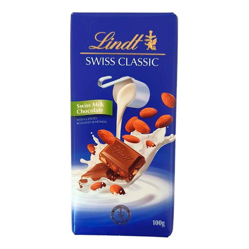 CHOCOLATE LINDT BARRA RECHEADO ALMOND 100G