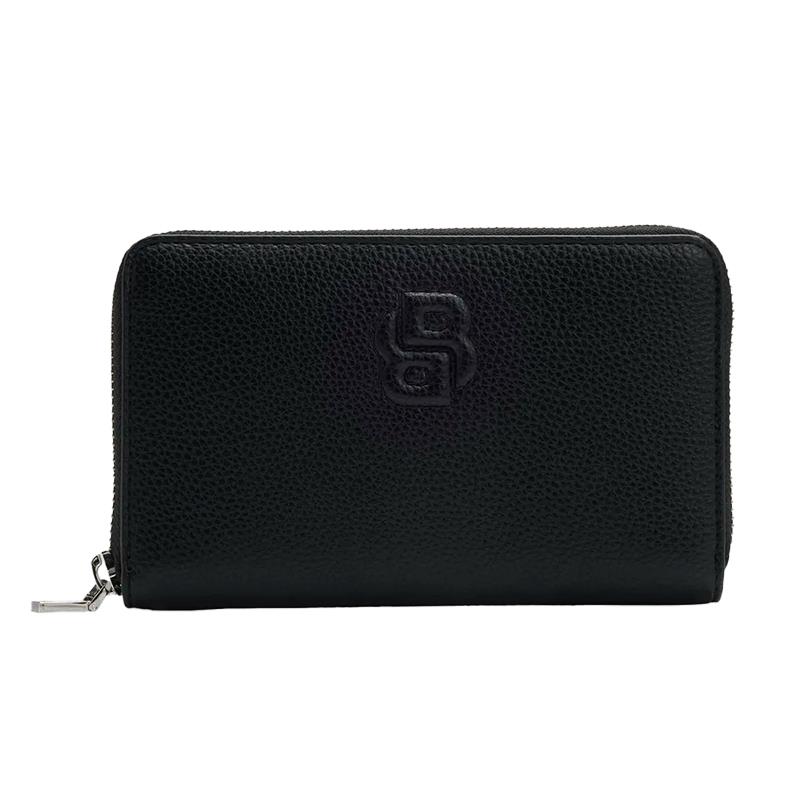 CARTEIRA FEMININA ADULTA HUGO BOSS ANETT SM FLAP WALLET 10277946 01 TAM UNICO BLACK