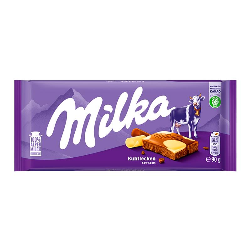BARRA DE CHOCOLATE MILKA KUHFLECKEN COW SPOTS 90G