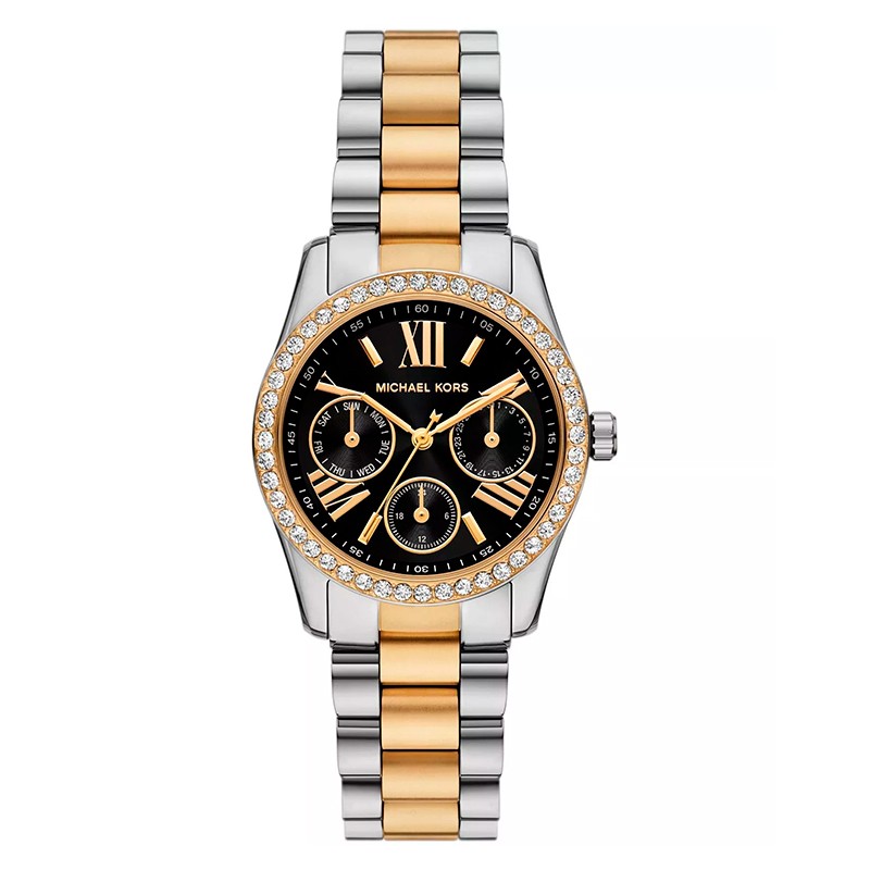 RELOGIO FEMININO MICHAEL KORS QUARTZO TAM 33MM MK4925 PRATA/DOURADO/PRETO