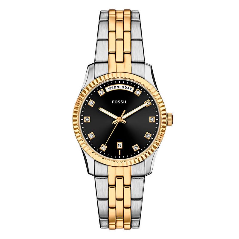 RELOGIO FEMININO FOSSIL QUARTZO TAM 34MM ES5458 DOURADO