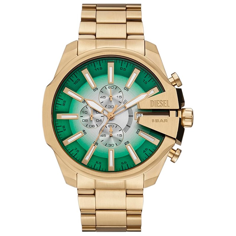 RELOGIO MASCULINO DIESEL QUARTZO TAM 48MM DZ4684 DOURADO/VERDE