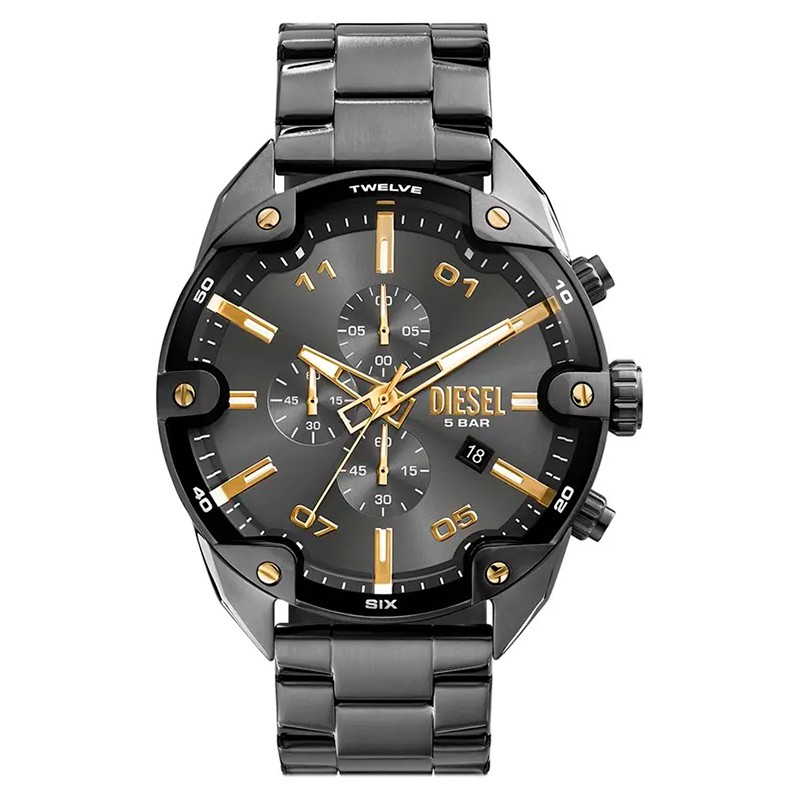 RELOGIO MASCULINO DIESEL QUARTZO TAM 49MM DZ4669 PRETO/DOURADO
