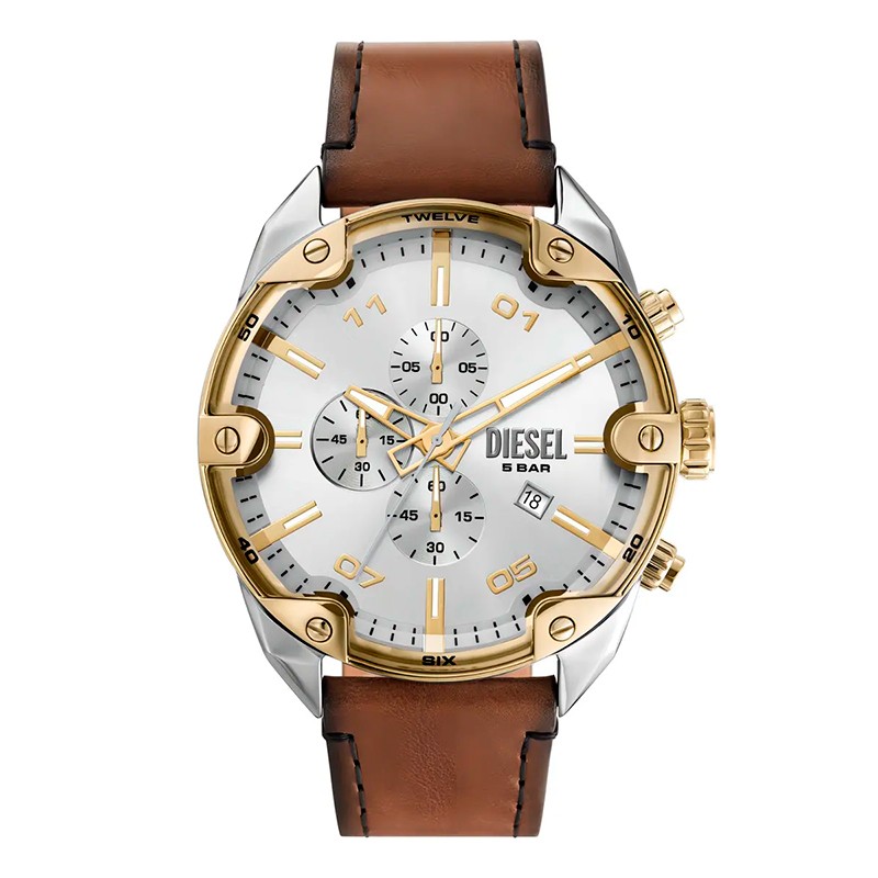 RELOGIO MASCULINO DIESEL QUARTZO TAM 49MM COURO DZ4665 MARROM