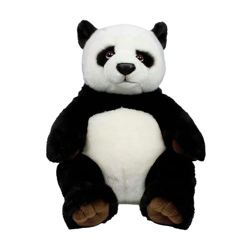 PELUCIA WWF PANDA SENTADO PRETO/BRANCO 47CM