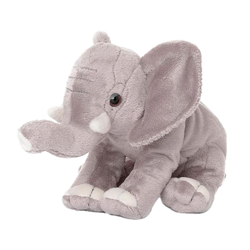 PELUCIA WWF AFRICAN ELEPHANT TRUNK UP 18CM CINZA