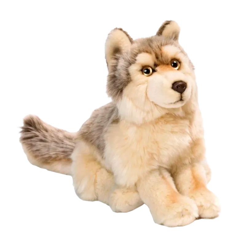 PELUCIA WWF LOBO 25CM CINZA/BRANCO