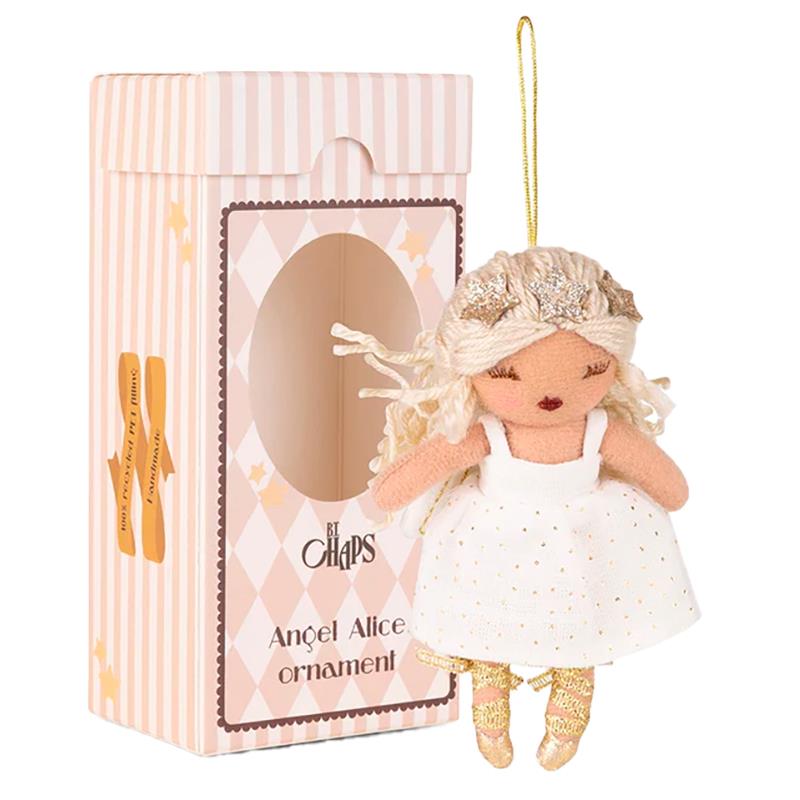 PELUCIA WWF BT ANGEL ALICE EM CAIXA DE PRESENTE 11CM BRANCO