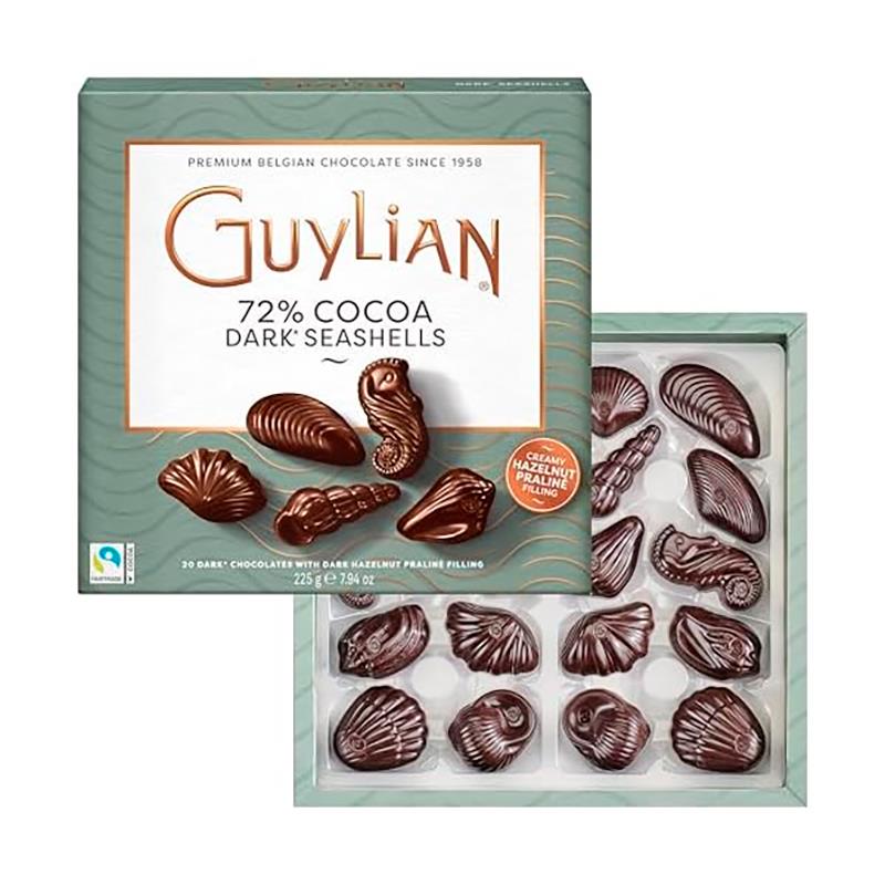CHOCOLATE GUYLIAN 72% CACAU DARK SEASHELLS 65G