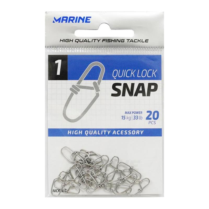 MARINE SPORTS SNAP QUICK LOCK NICKEL 1 C/20