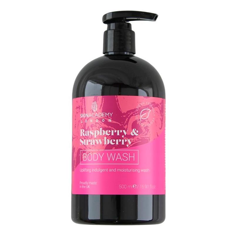 GEL DE BANHO SKIN ACADEMY LONDON RASPBERRY STRAWBERRY BODY WASH 500ML