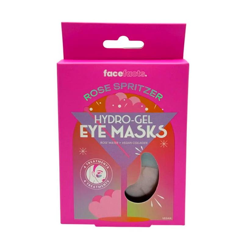 MASCARA OCULAR FACE FACTS HYDROGEL EYE MASKS ROSE SPRITZER 4 PARES