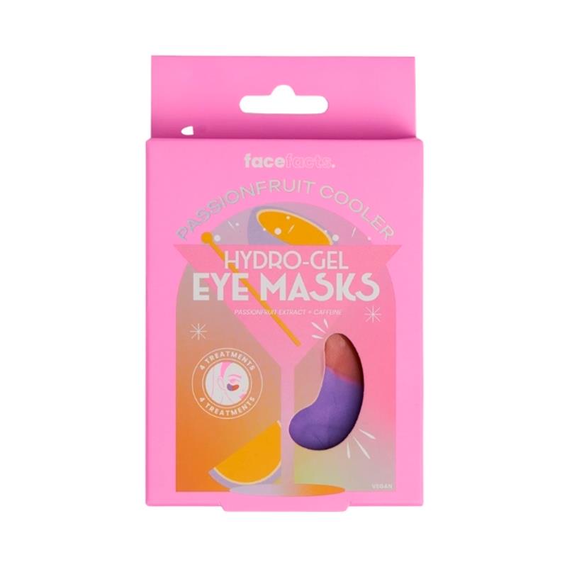 MASCARA OCULAR FACE FACTS HYDROGEL EYE MASKS PASSIONFRUIT COOLER 4 PARES