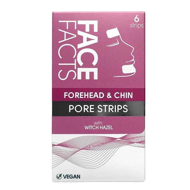 TIRAS DE REMOVEDOR DE POROS P/TESTA E QUEIXO FACE FACTS PORE STRIPS FOREHEAD CHIN 6UN