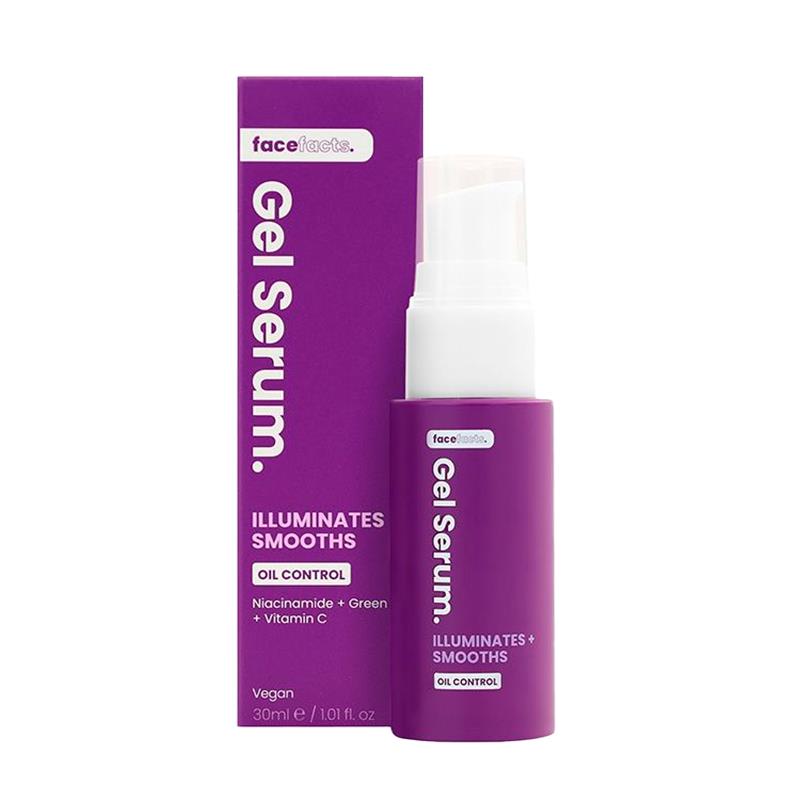 SERUM EM GEL FACIAL FACE FACTS ILLUMINATES + SMOOTHS 30ML