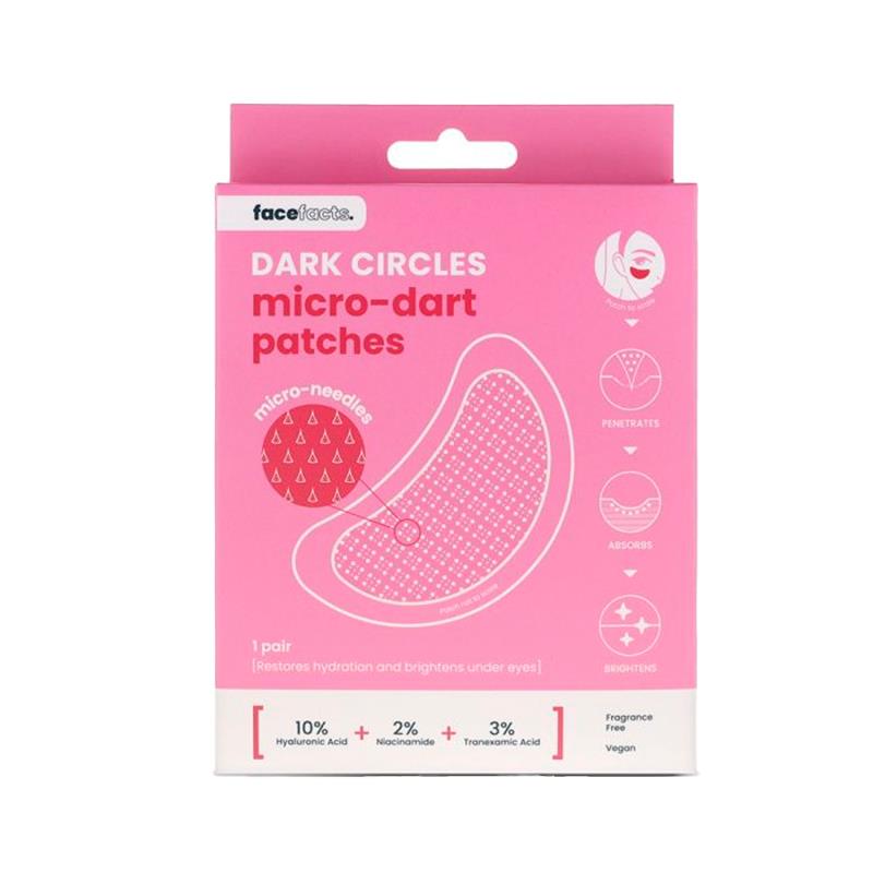 ADESIVOS P/RUGAS DE EXPRESSOES FACIAIS FACE FACTS MICRODART PATCHES DARK CIRCLES 2UN