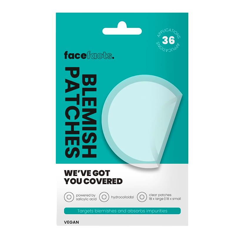 ADESIVOS FACIAIS FACE FACTS BLEMISH PATCHES CLEAR ROUND 36UN