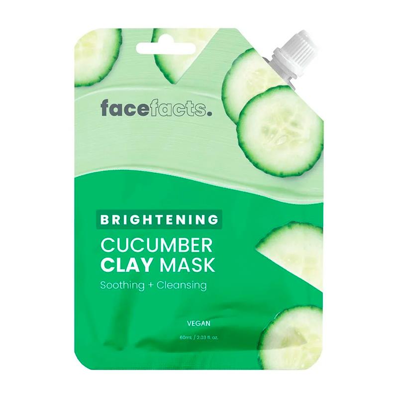 MASCARA FACIAL FACE FACTS POUCHES CLAY MUD MASK BRIGHTENING 60ML