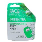 MASCARA FACIAL ILUMINADORA DE CHA VERDE 60ML "FACE FACTS POUCHES GREEN TEA JELLY MASK ILLUMINATING" MARCA QUEST