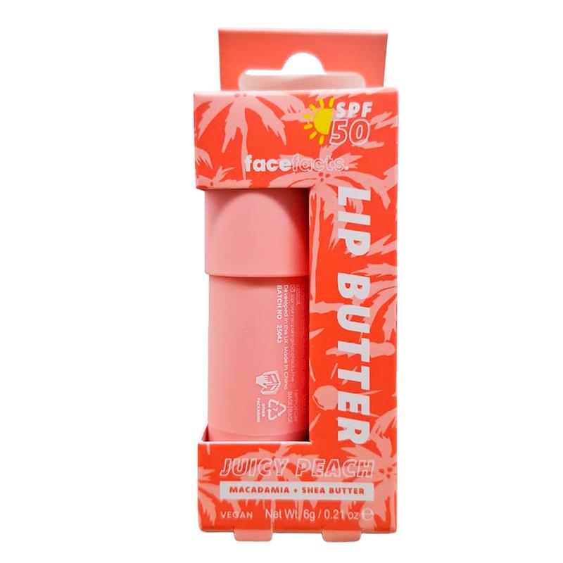HIDRATANTE LABIAL FACE FACTS LIP BUTTER JUICY PEACH FPS50 6G