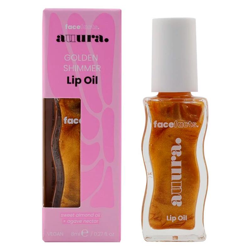 OLEO LABIAL FACE FACTS AUURA LIP OIL LIQUID GOLD 8ML