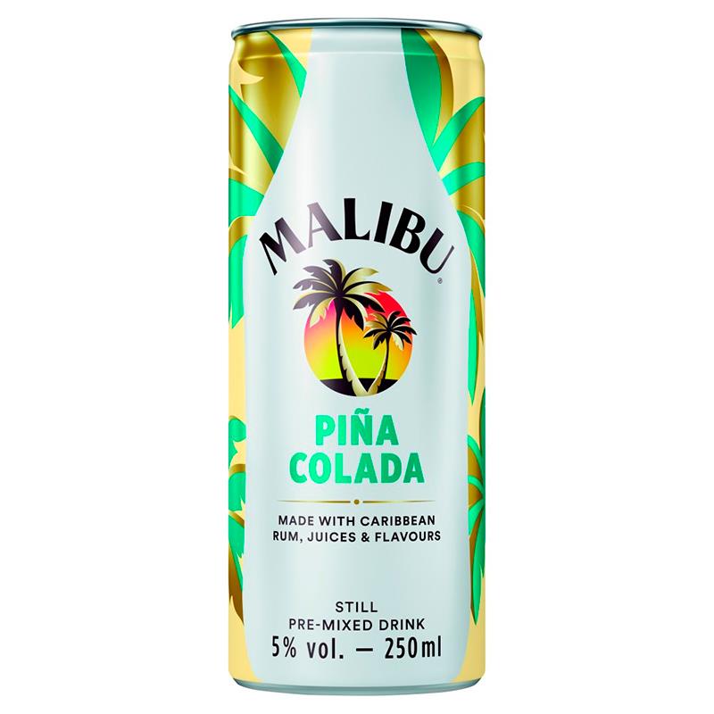 BEBIDA MISTA MALIBU PINA COLADA SLIMCAN 250ML 5%