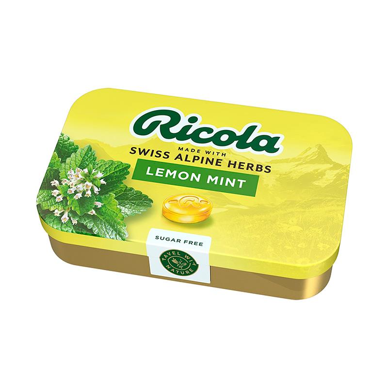 BALA RICOLA LEMON MINT DE ERVAS SUICAS SEM ACUCAR 75G
