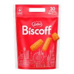 Biscoitos com Recheio Sabor Baunilha Lotus Biscoff Sandwich Biscuits Travel Edition 15x25gr Lotus
