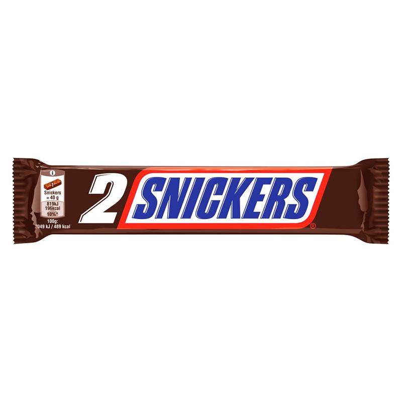 BARRA DE CHOCOLATE SNICKERS RECHEADO 2PACK 80G