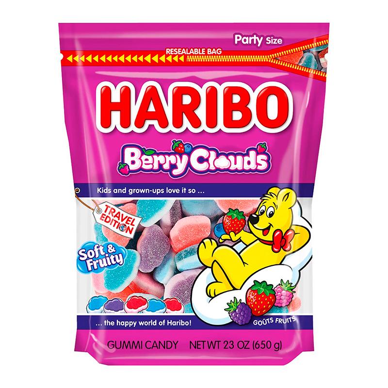 SACO DE BALAS DE GOMA HARIBO BERRY CLOUDS PARTY SIZE 650G