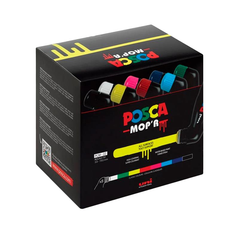 MARCADORES UNI POSCA 8 CORES PCM22 MAR22PC/8C