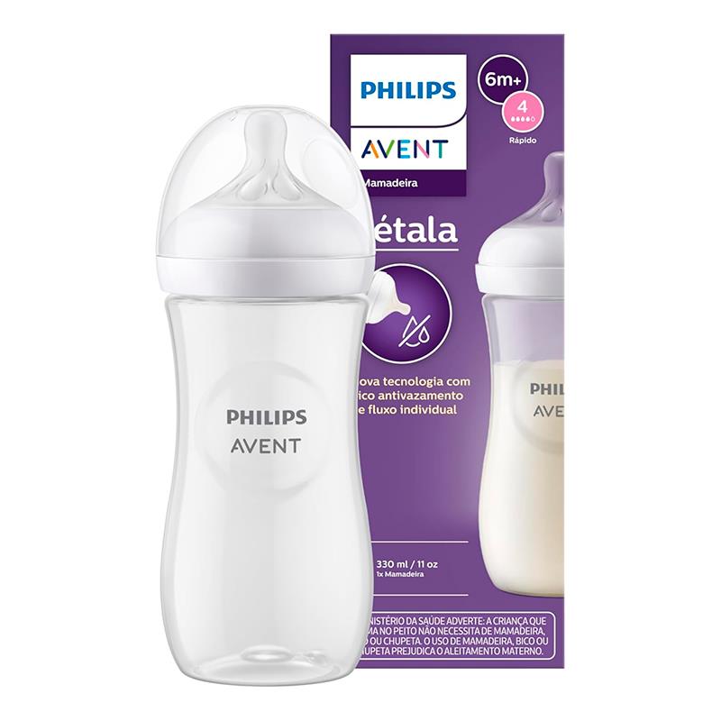 MAMADEIRA PHILIPS AVENT NATURAL 3.0 SCY906/01 330ML TRANSLUCIDA