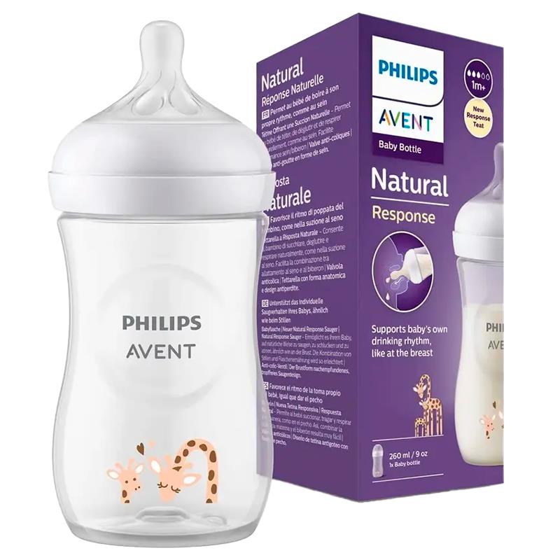 MAMADEIRA PHILIPS AVENT NATURAL 3.0 SCY903/66 260ML DESIGN GIRAFA