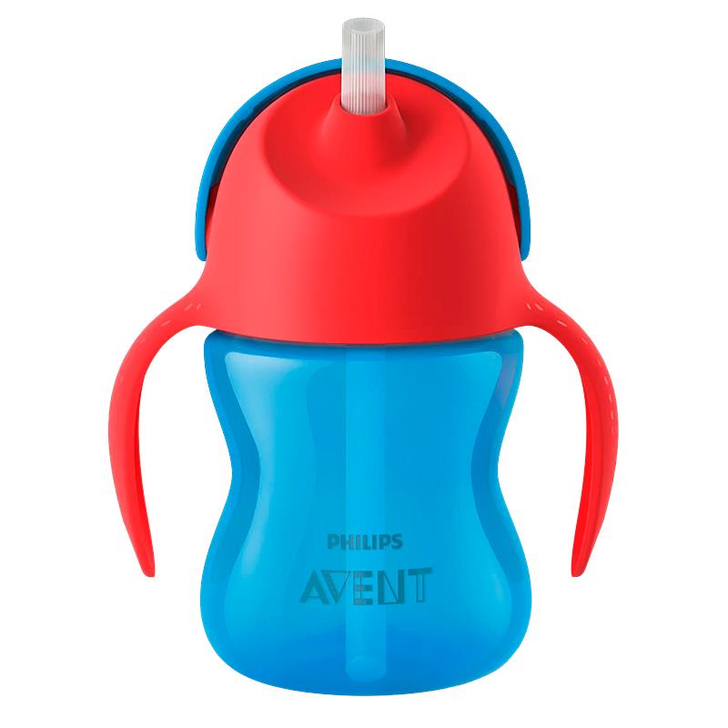 COPO PHILIPS AVENT C/CANUDO E ALCAS SCF796/01 200ML AZUL