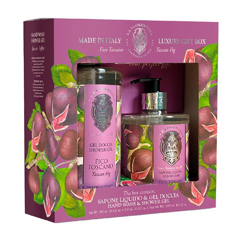 KIT LA FLORENTINA FICO TOSCANO SABONETE LIQUIDO 500ML E GEL DE BANHO 750ML