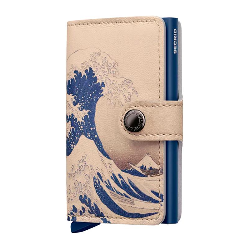 CARTEIRA UNISSEX SECRID MINI KATSUSHIKA HOKUSAI UNDER THE WAVE OFF KANAGAWA 1829-1833 AZUL