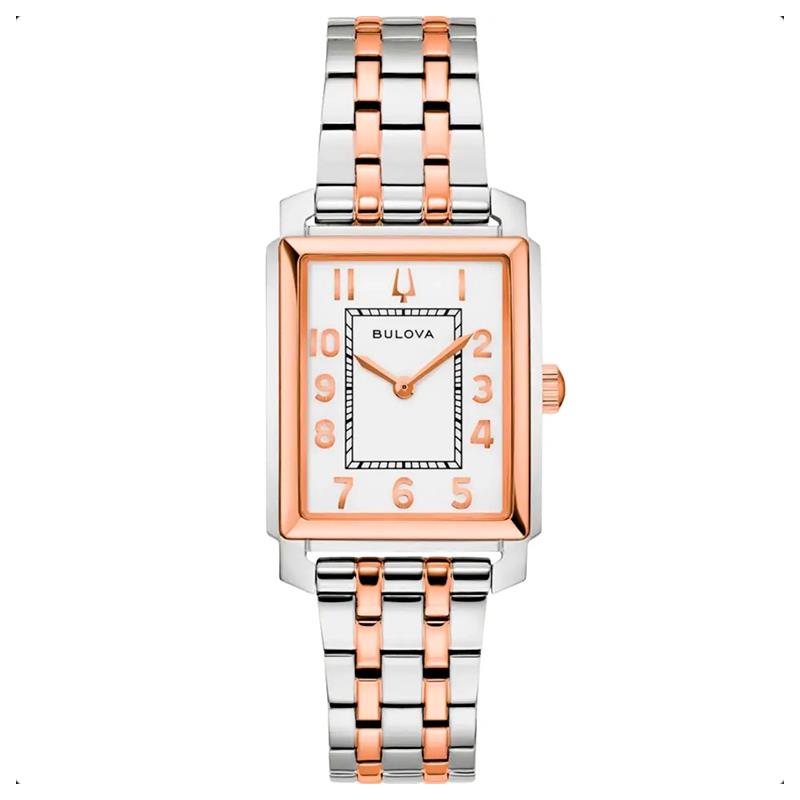 RELOGIO DE PULSO FEMININO BULOVA 30MM 98L328 PRATA/DOURADO