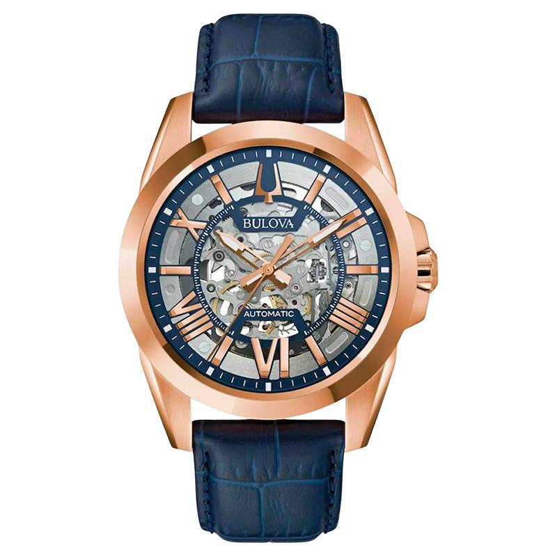 RELOGIO DE PULSO MASCULINO AUTOMATICO BULOVA 46MM 97A161 PRETO