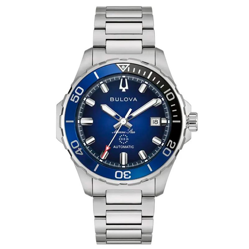 RELOGIO DE PULSO MASCULINO BULOVA 44MM 98B466 PRATA/AZUL