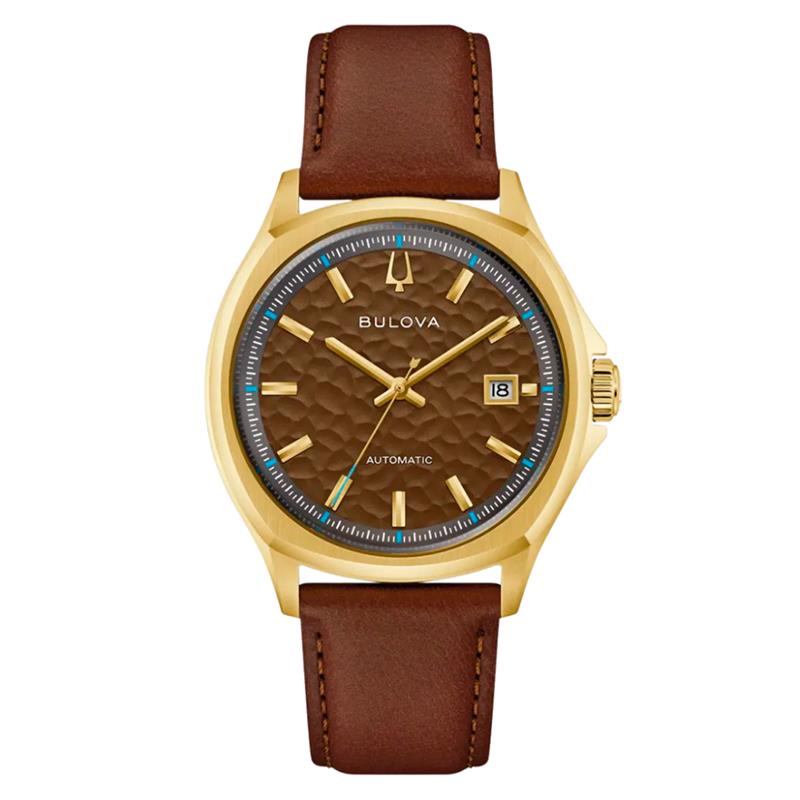 RELOGIO MASCULINO BULOVA 44MM 97B244 MARROM/DOURADO