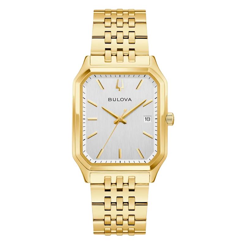 RELOGIO MASCULINO BULOVA 44MM 97B236 DOURADO/PRATA