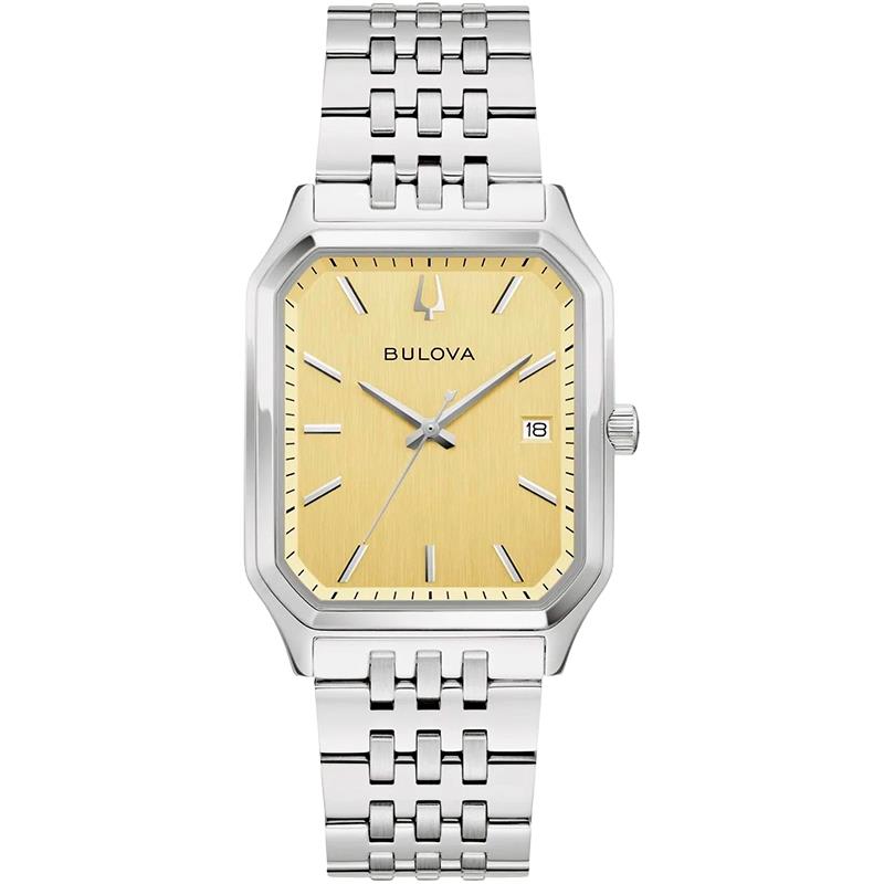 RELOGIO MASCULINO BULOVA 32MM 96B471 PRATA/AMARELO