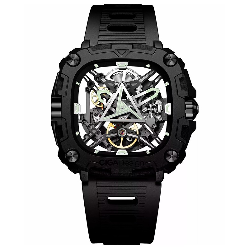 RELOGIO MASCULINO CIGA DESIGN MECHANICCAL MASX051-BB01-W5B PRETO